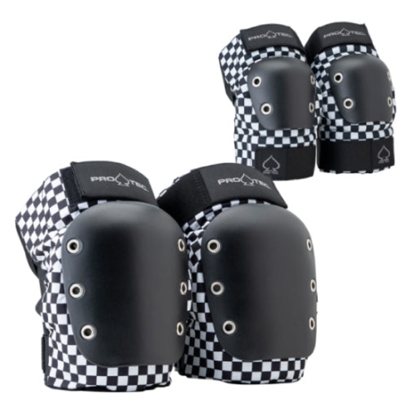 Pro-Tec Street Open Back Knee/Elbow Pad Set – Checker Small