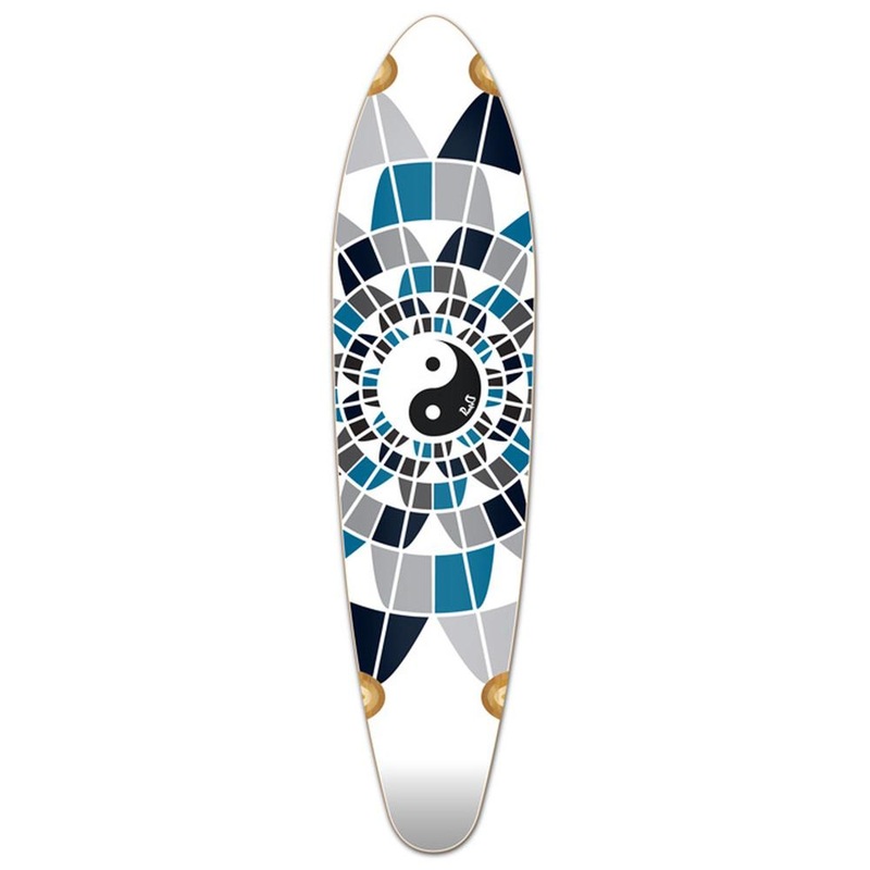 Punked Kicktail Ying Yang 40″ Longboard Deck Deck