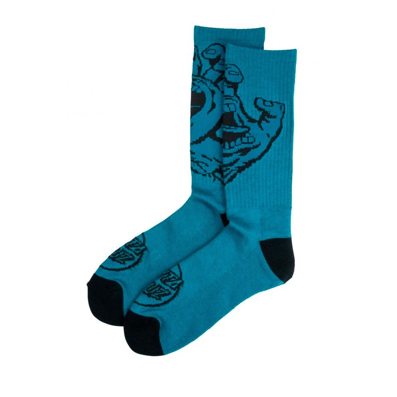 Santa Cruz Socks Screaming Hand Mono Sock – Petrol Blue