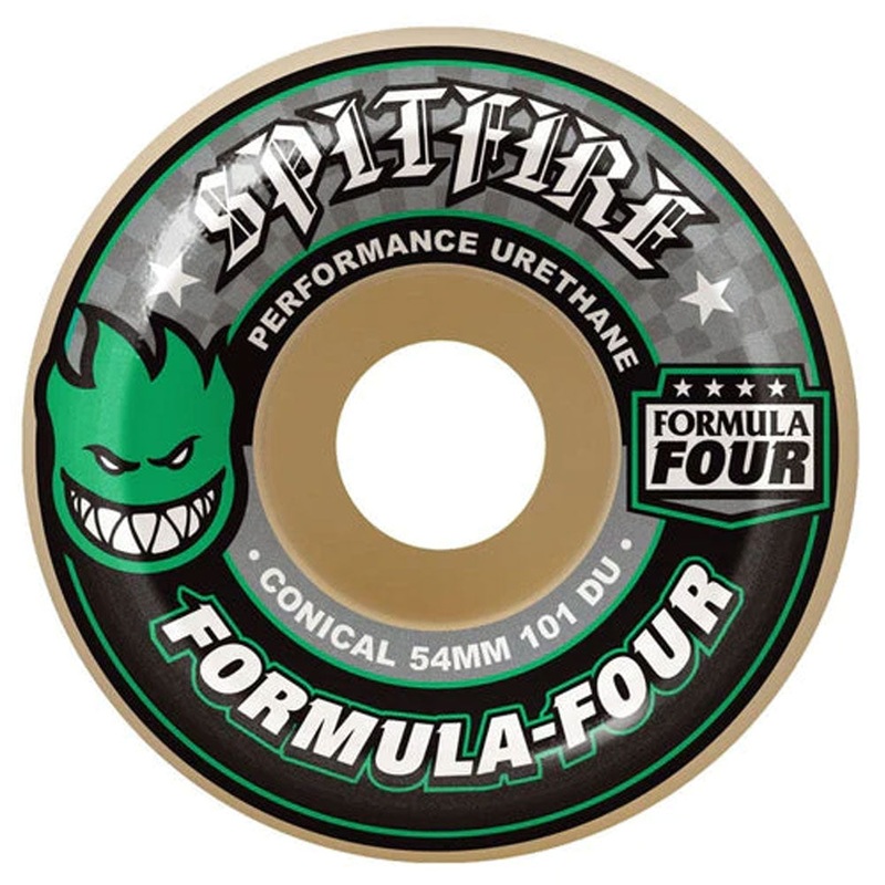 Spitfire Wheels F4 Conical Green Print 52mm101A