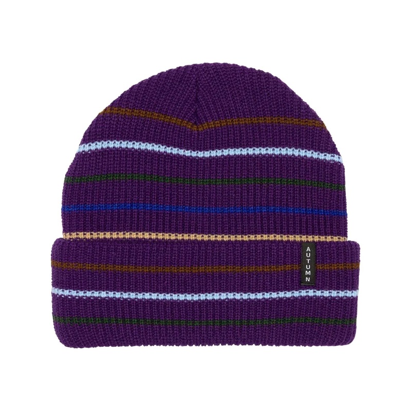 Autumn Multi Stripe Beanie 2024 Purple