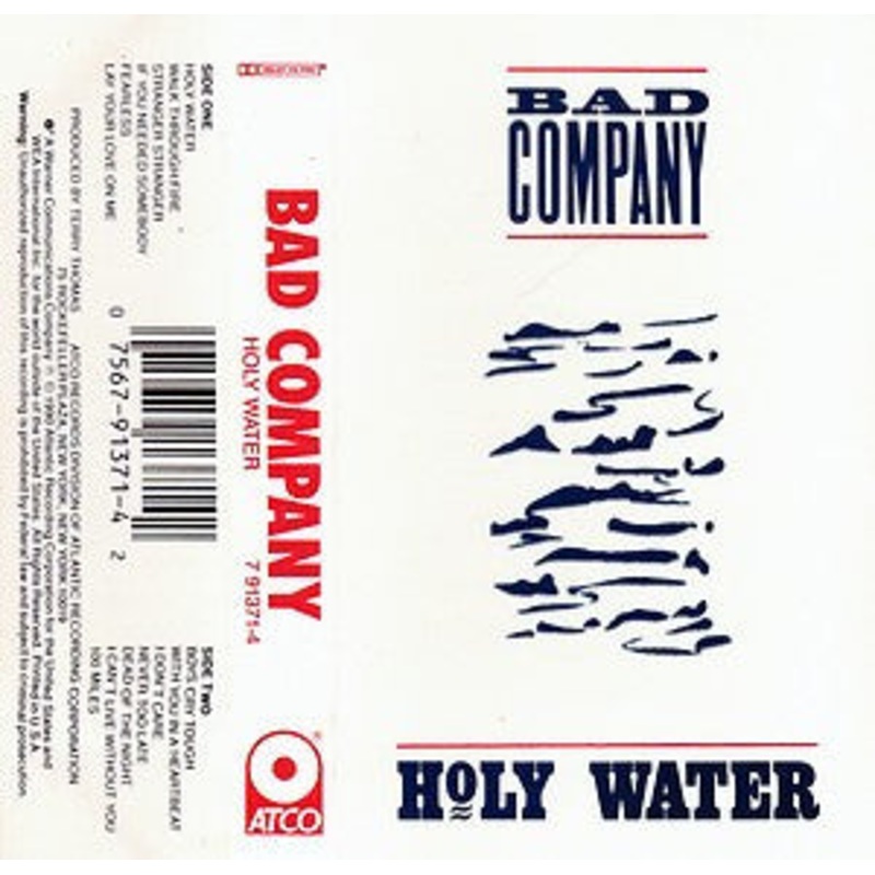 Bad Company  Holy Water Cassette *Used 1990 Release*