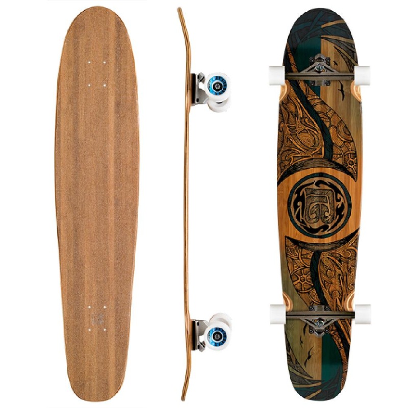 Bamboo Double Kick Mirrored Sea 42″ Longboard Deck Only
