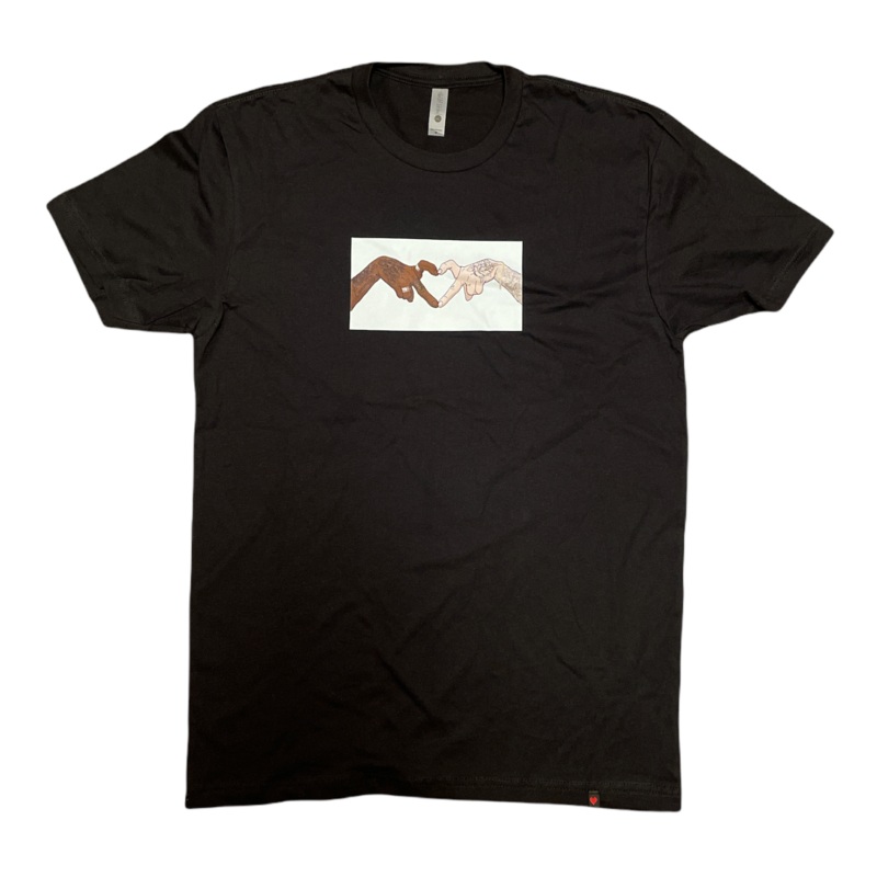 Community Heart Hands T Shirt Black S