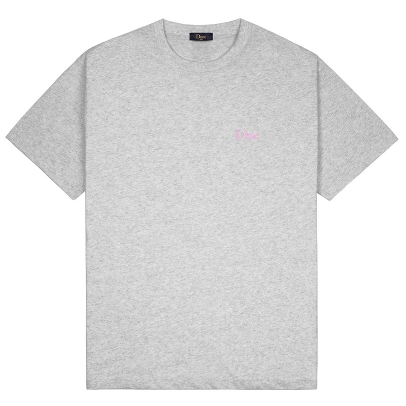 Dime Classic Small Logo Heather Grey T Shirt Heather Grey Small