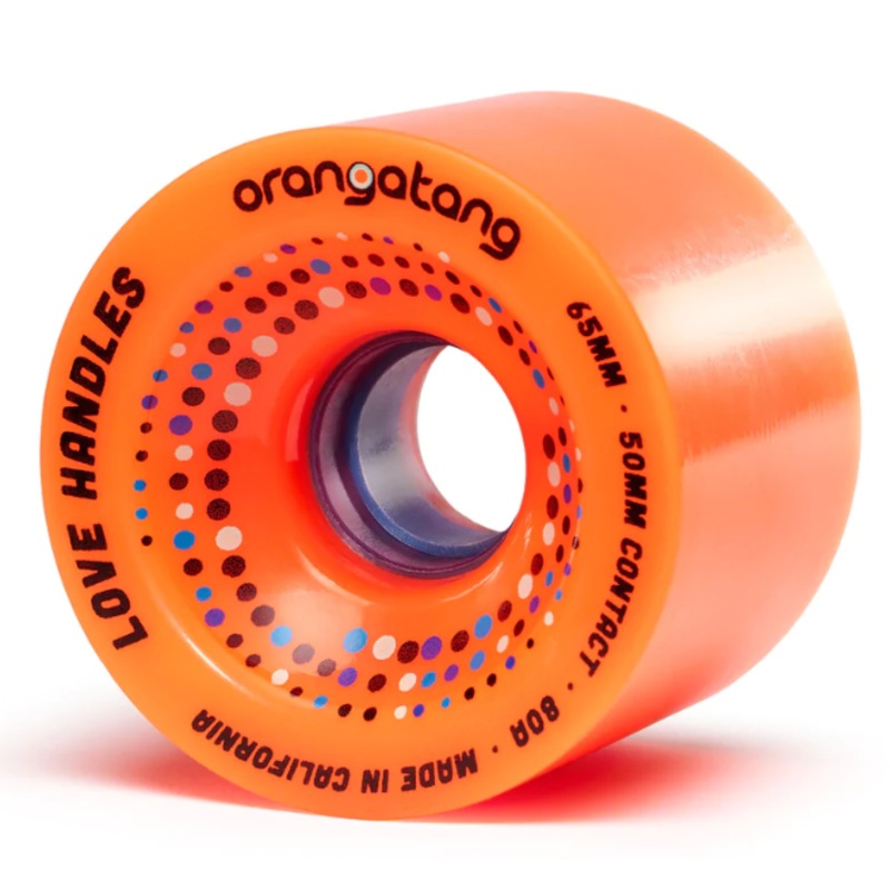 Orangatang Love Handles Orange 65mm, 80a Longboard Wheels