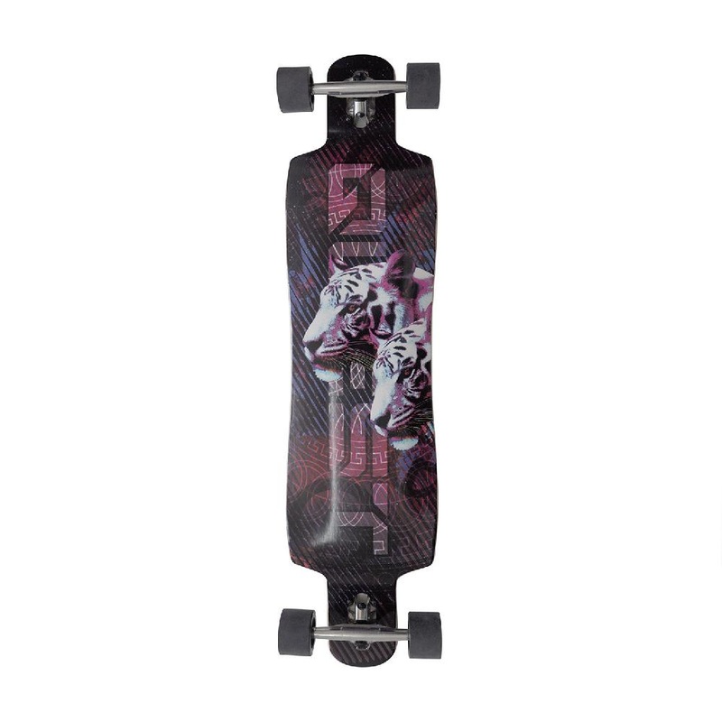Quest Neon Tigers 42″ Downhill Drop Through Longboard Complete
