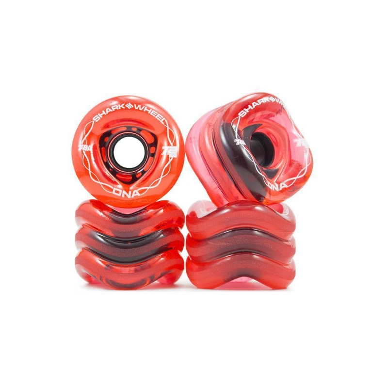 Shark Wheels Longboard – 72MM,78ATransparentRedDNA