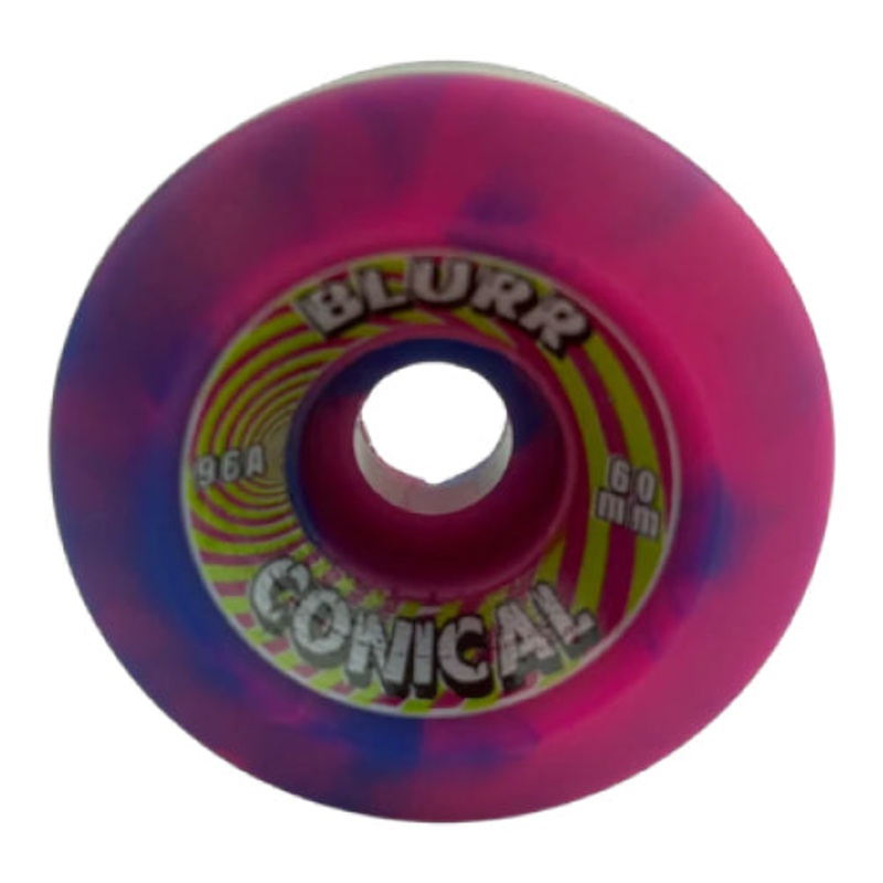 Vision Blurr Conicals Skateboard Wheels Pink/Purple Swirl 60MM 96A 60mm
