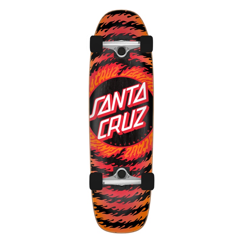 8.4in Flame Ringed Dot Santa Cruz Street Cruiser No Color 8.4in x 29.4in