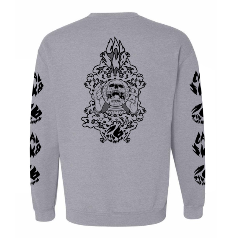 Cal Skate “Crystal Ball- Grey” Pullover Sweatshirt YOUTH LARGE