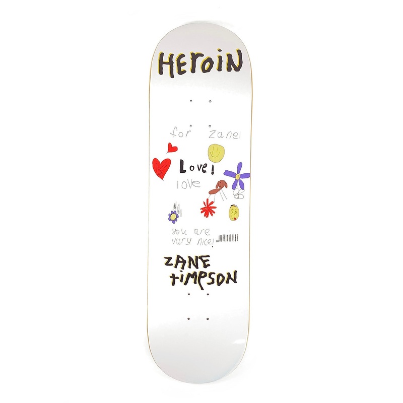 Heroin Skateboards – 9″ – Zane Timpson Very Nice Board Deck – White