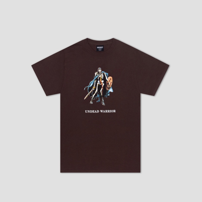 Hockey Undead Warrior T-Shirt Dark Brown Small