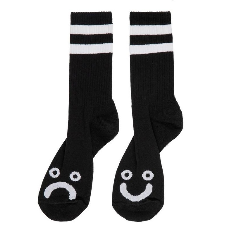 Polar Skate Co Happy Sad Socks Black S/M
