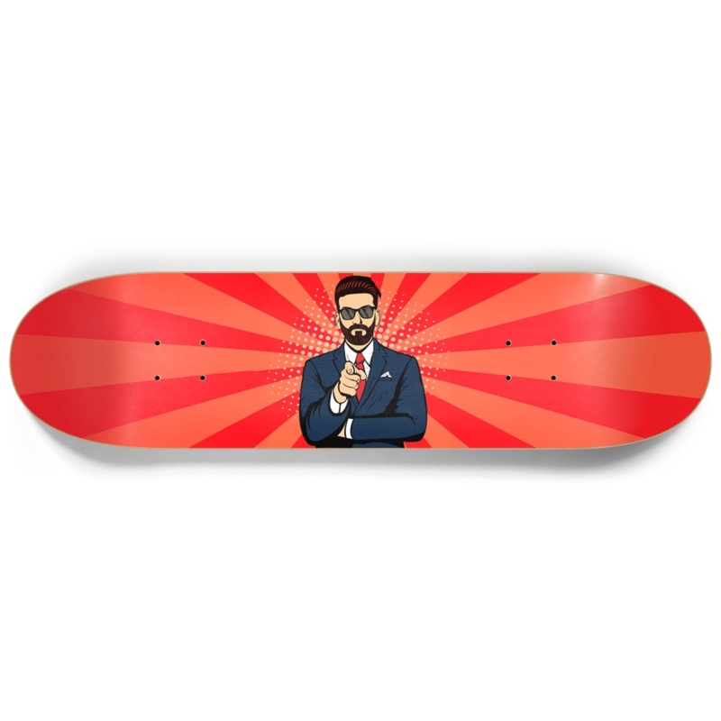 Pop Art Businessman 8.25″ Skateboard or Wall Art Deck Only No wall hangers