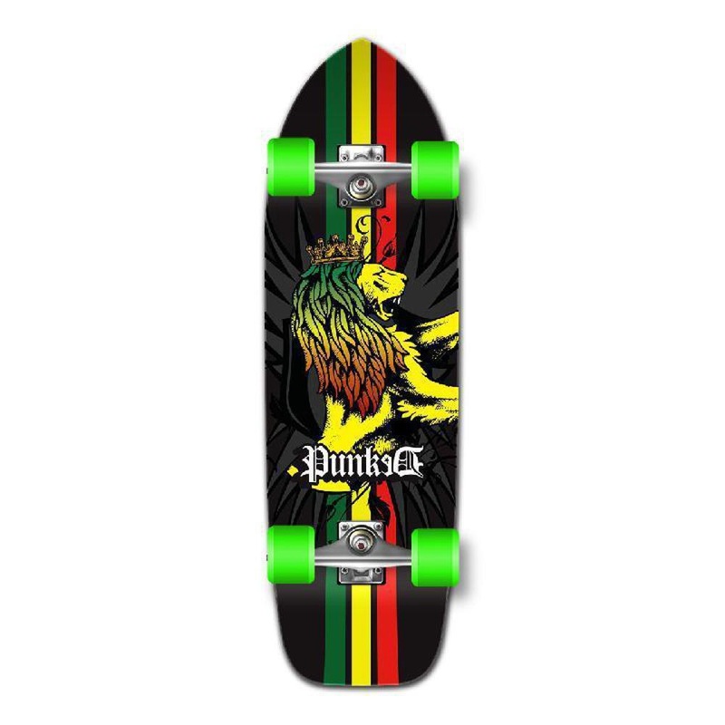 Punked Old School Longboard Complete – Rasta Complete