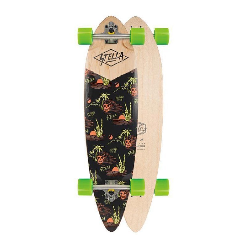 Stella Hula Blunt Nose Pintail 38″ Longboard Skateboard Complete
