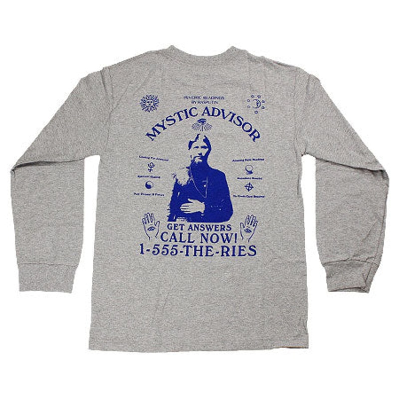 Theories Mystic Advisor Longsleeve T Shirt Heather Grey/ Blue Large
