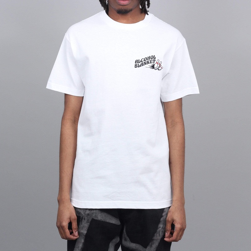Alcohol Blanket Bowling T-Shirt White Small