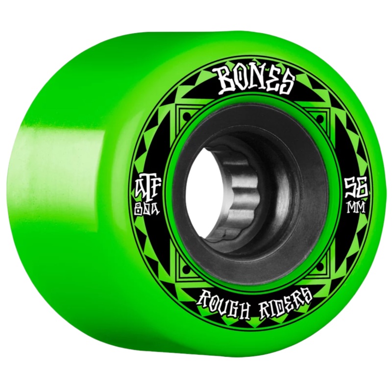 BONES WHEELS ATF ROUGH RIDER SKATEBOARD WHEELS RUNNERS 56MM 80A 56mm