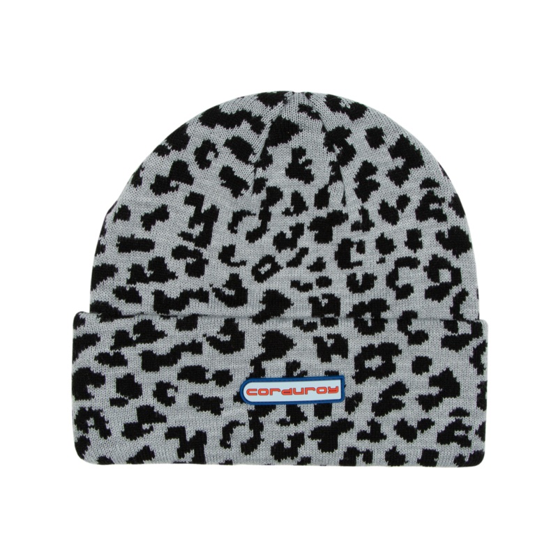 Corduroy Meow Beanie – Grey Grey