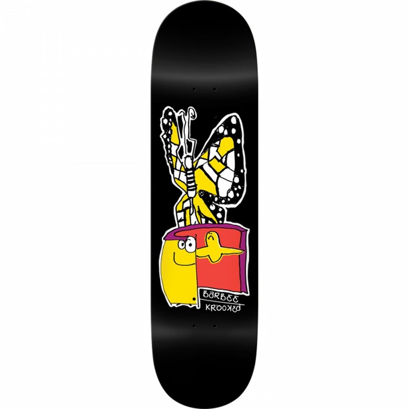 Krooked Barbee Open 8.75″ Black Skateboard Deck