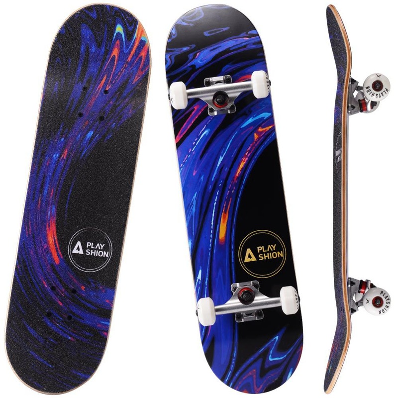 Playshion River  31 Inch Trick Skateboard for Kids Complete