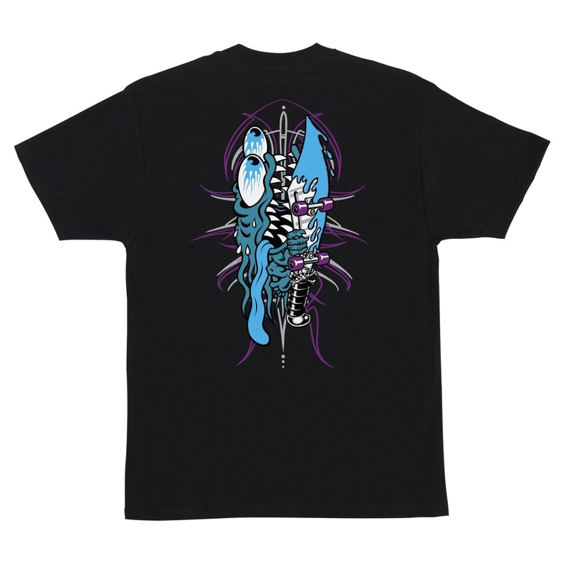 SANTA CRUZ MEEKS PINSTRIPE SLASHER T-SHIRT M