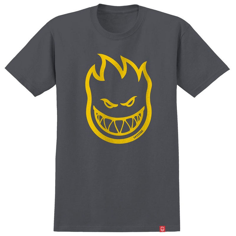 Spitfire Tee YOUTH Bighead Charcoal Yellow YSM
