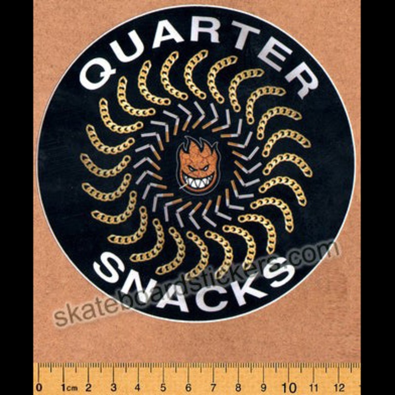 Spitfire Wheels X Quartersnacks – Quarter Classic Skateboard Sticker
