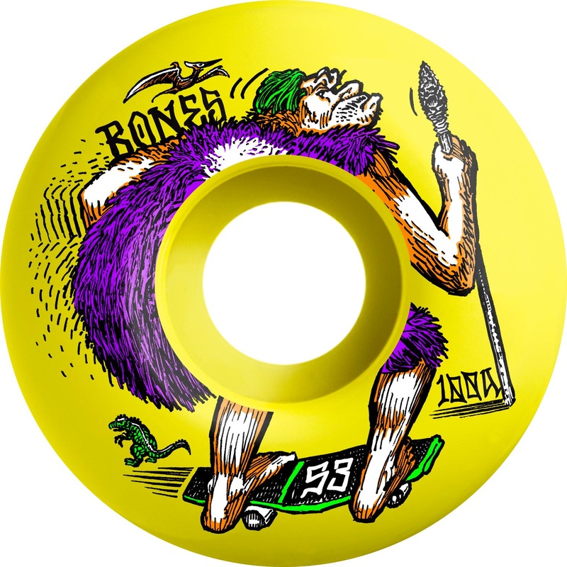 Bones 100a V4 OG Formula Neonderthal Skateboard Wheels 53mm Pink
