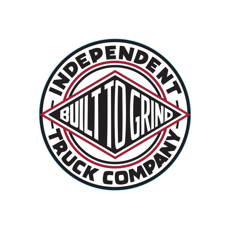 BTG Summit 12in Independent Sticker White/Blk/Red 12 in