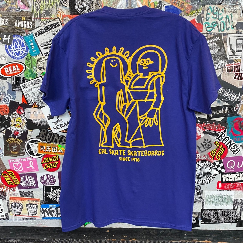 Cal Skate “No Higher Praise- Mark Gonzales” Cobalt Blue T-Shirt Youth Large