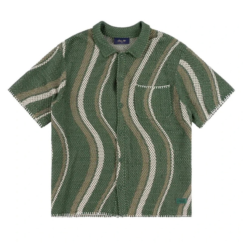 Dime Soleil Button Up Knit Green M
