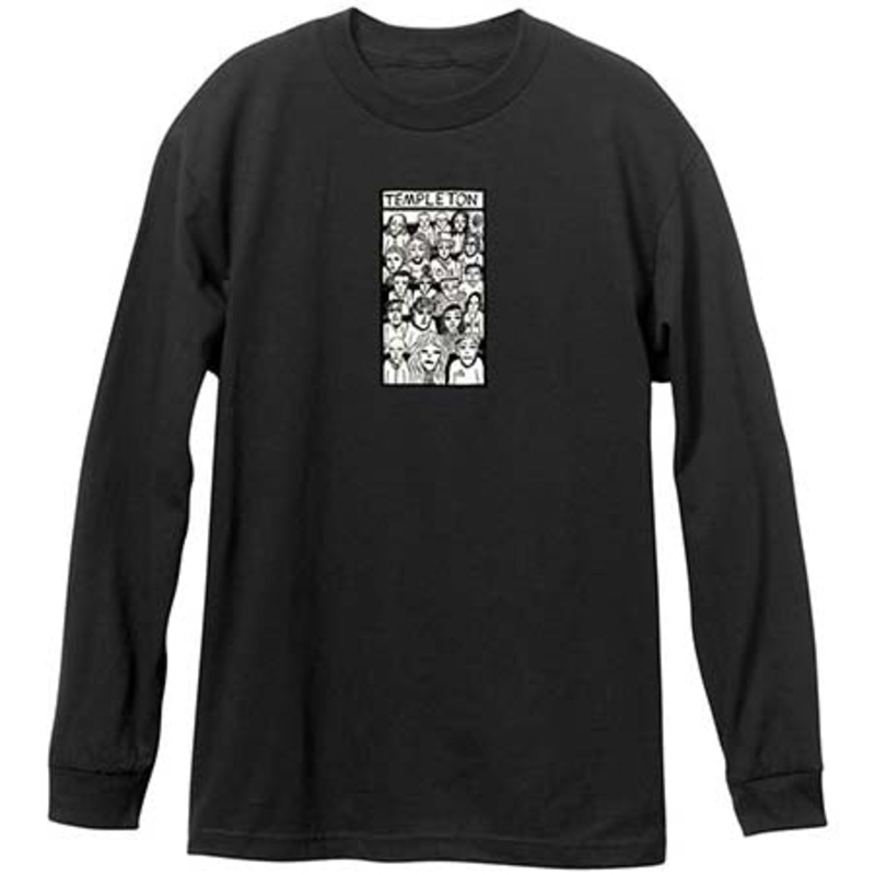 New Deal Skateboards Templeton Long Sleeve T Shirt Black Extra Large