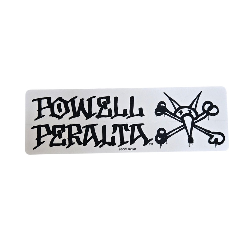 Powell Peralta Rat Bones sticker – BLACK w/ CLEAR BACK