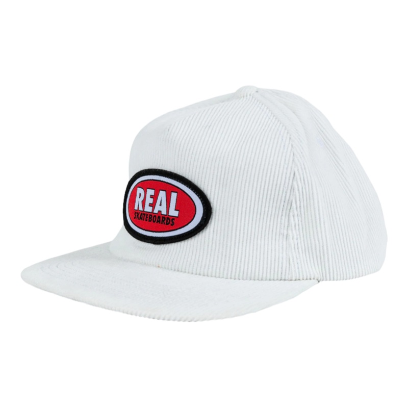 Real Oval Hat Corduroy White OS