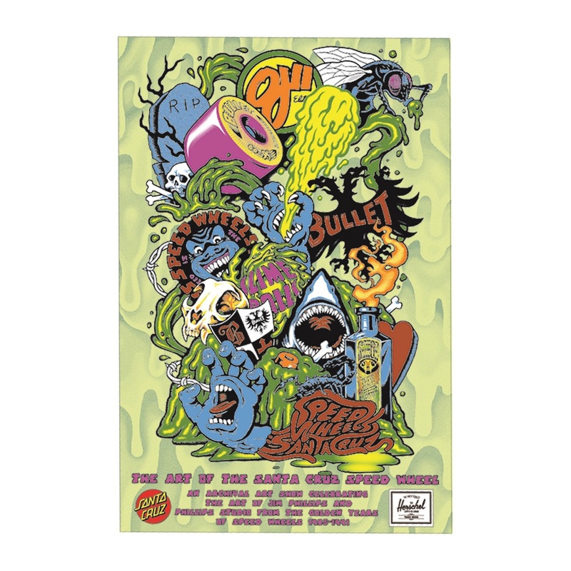 Santa Cruz The Art Of Speed Wheels Show Poster 17″ x 11″
