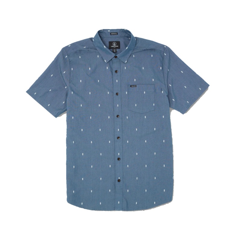 Volcom Salford Woven Short Sleeve – Marina Blue Small