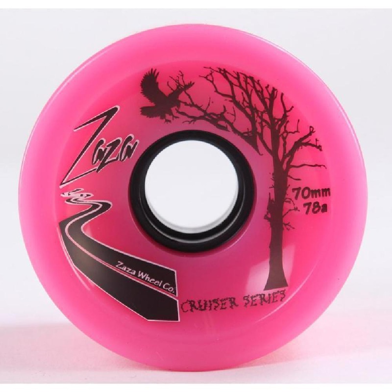 Zaza Longboard Cruiser Wheels 70mm – Bright Pink – 78a