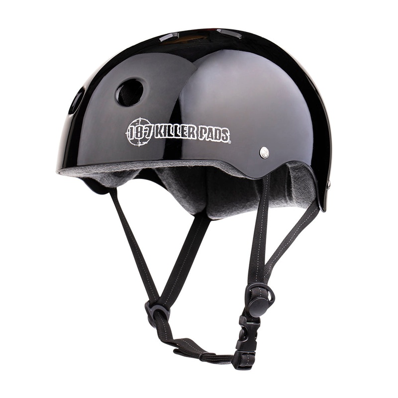 187 Pro Skate Helmet w/Sweatsaver Liner (Gloss Black) S