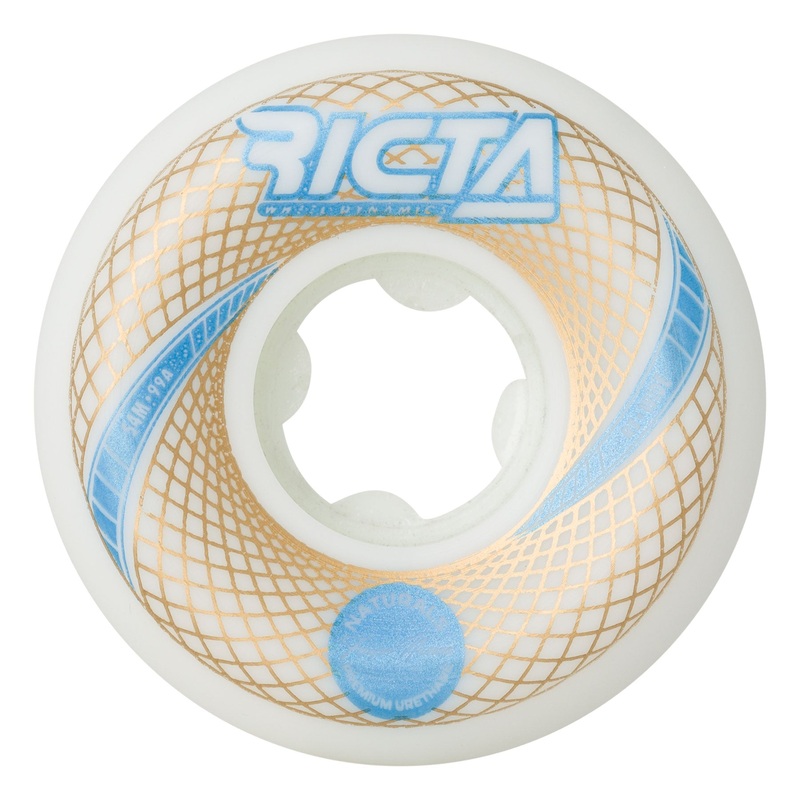 54mm Nunes Vortex Naturals Wide 99a Ricta Skateboard Wheels White 54mm