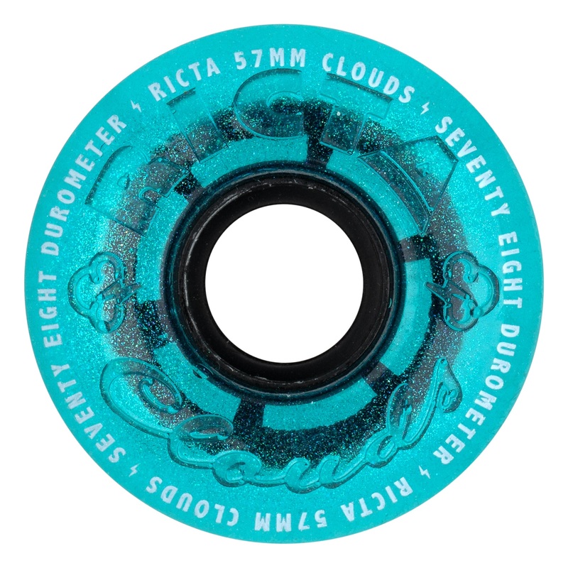 57mm Clouds Iridescent Blue 78a Ricta Skateboard Wheels Blue 57mm