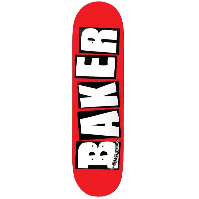 Baker Skateboard Brand Logo Red/Wht Skateboard Deck 8.5″ Deck only 8.5