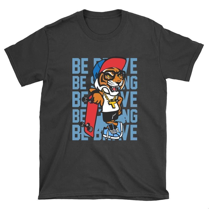 Be Brave Skateboard T-Shirt S Black