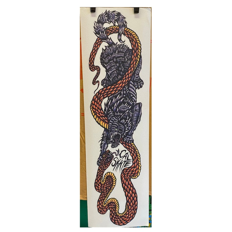 Cal Skate Griptape “Wolfbat Clear” Assorted Size Grip 9in