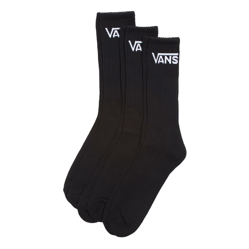 Classic Crew Socks – Black (3-Pack) 6.5 – 9