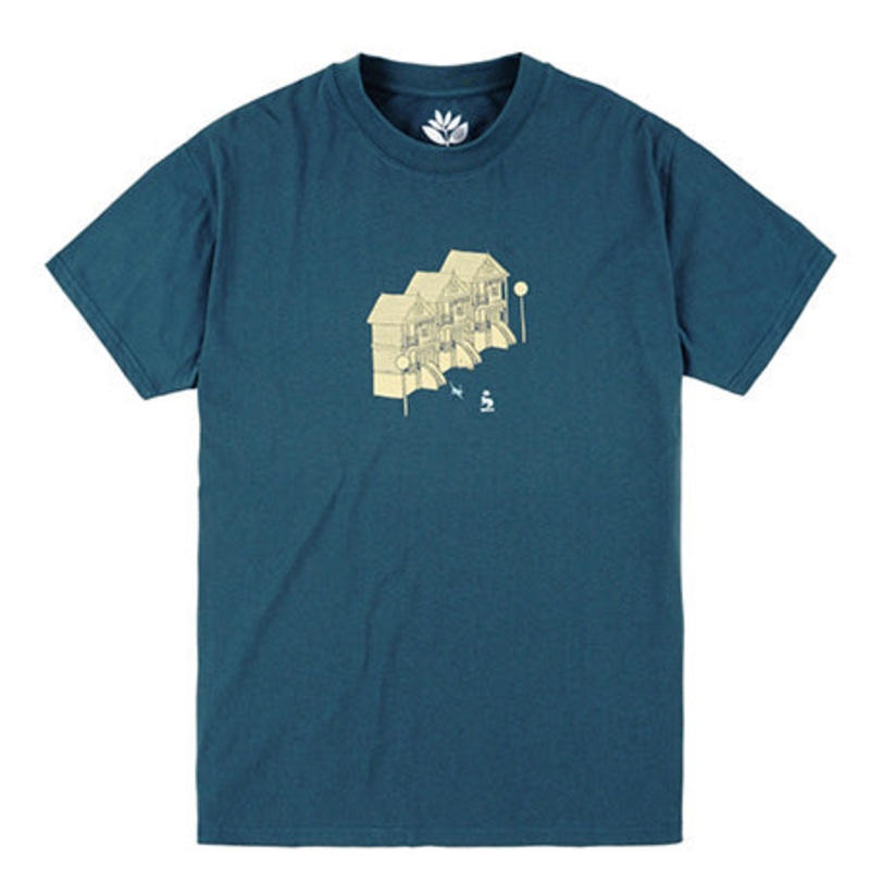 Magenta Street Cats T Shirt Petrol Blue Small