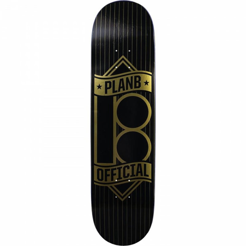 Plan B Banner Gold 8.0″ Skateboard Deck Deck