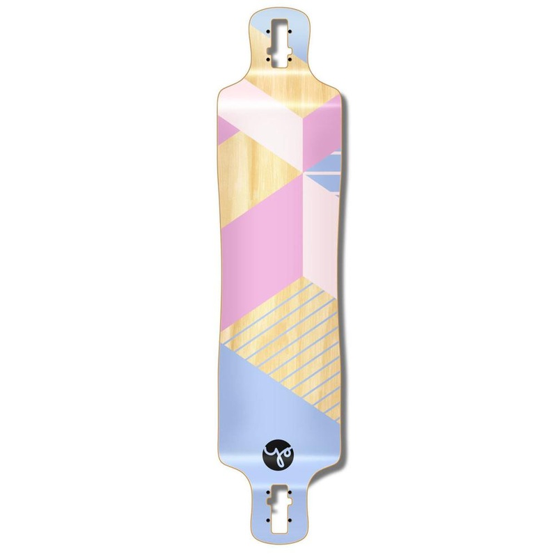 Punked Lowrider Longboard Deck – Geometric Series – Purple Deck